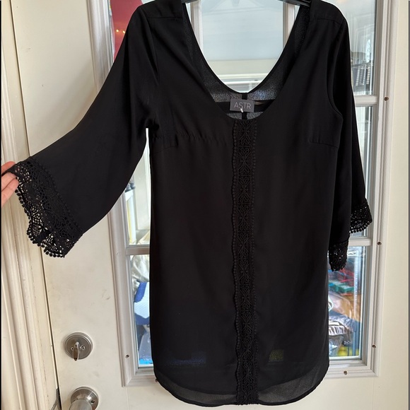 ASTR black tunic mini dress - Picture 1 of 2